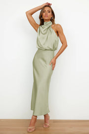 Carlina | Vestido Longo de Seda com Decote Halter