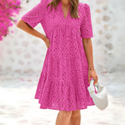 Mia - Vestido Elegante com Babados de Renda
