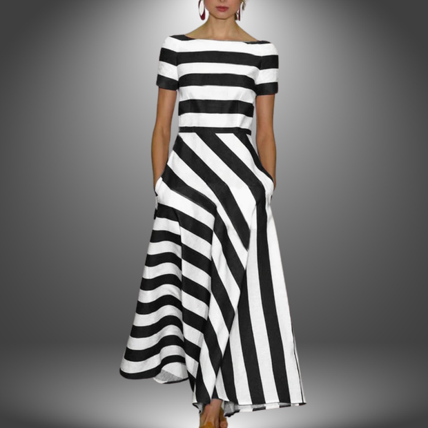 Natalia | Robe longa risca artesanal