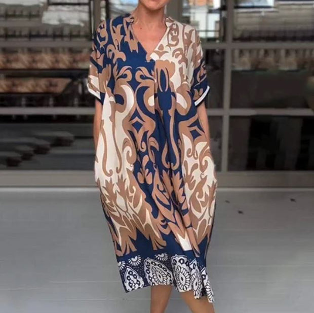 Odette - Vestido Estiloso com Decote em V