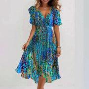 Lina™ | Vestido Elegante de Manga Curta