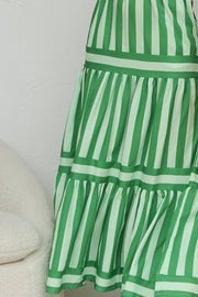 Milly - Vestido Longo Elegante Listrado