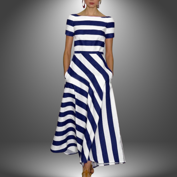 Natalia | Robe longa risca artesanal