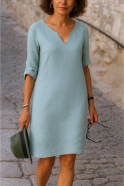 Lea – Vestido Elegante com Decote em V