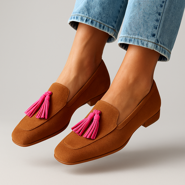 Rosa | Mocassins de Camurça