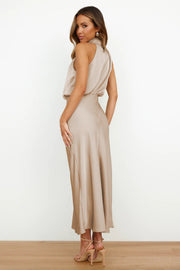 Carlina | Vestido Longo de Seda com Decote Halter