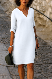 Lea – Vestido Elegante com Decote em V