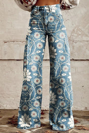 Margherita | Calças Boho Elegantes com Estampa Floral