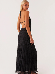 VESTIDO MAXI TEXTURA SOLÈNE