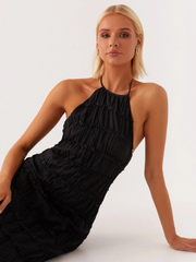 VESTIDO MAXI TEXTURA SOLÈNE