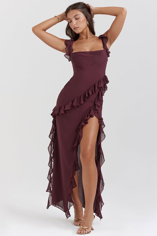 Chloe - Vestido Longo com Babados