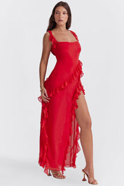 Chloe - Vestido Longo com Babados