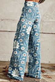 Margherita | Calças Boho Elegantes com Estampa Floral