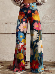 LÉNA | Calças largas florais elegantes e modernas