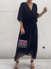 Aimee – Vestido Elegante com Decote em V