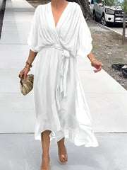 Aimee – Vestido Elegante com Decote em V